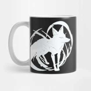 white fox minimal Mug